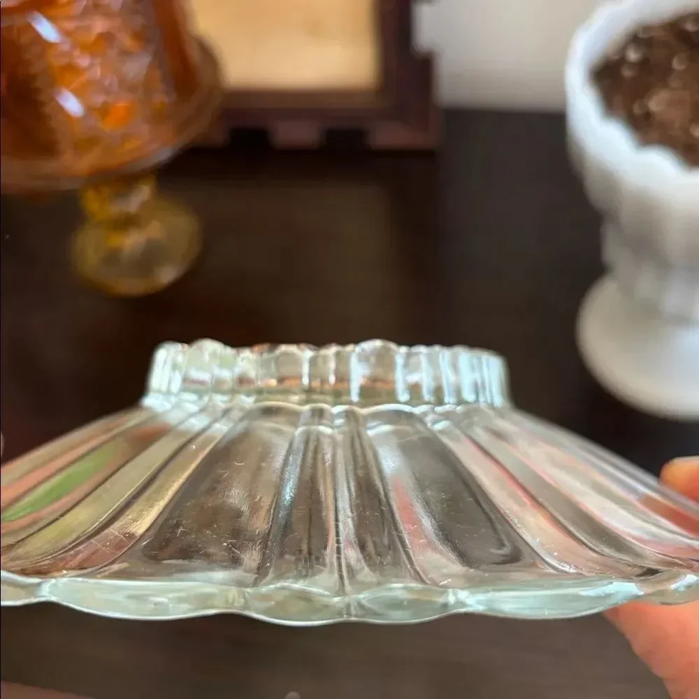 🎀Vintage🎀 Round Clear Glass Trinket Dish